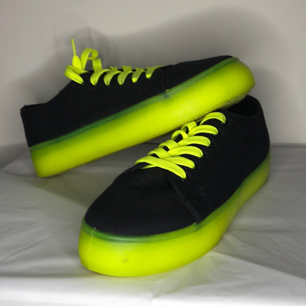 Black and Neon Sneakers